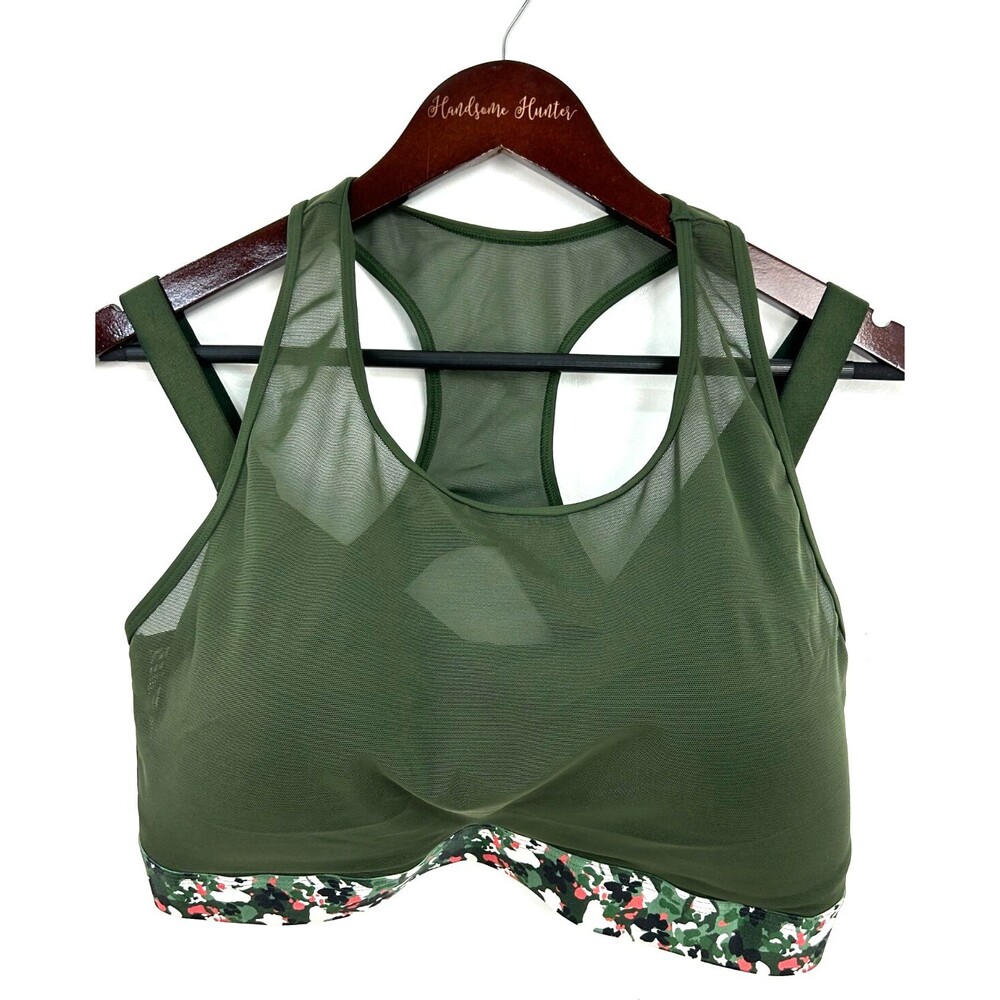 Adore Me Green 38DDD Micah Contour High Impact Sport Bra Mesh Adjustable Straps - Picture 3 of 12